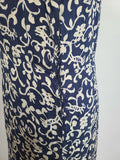 Blue and White Animal Novelty Print Dress <br> (B-47" W-37" H-44")