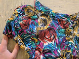 Abstract Flower Print Sleeveless Dress <br> (B-34" W-28")