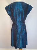 Blue Shiny Iridescent Dress <br> (B-40" W-31" H-48")