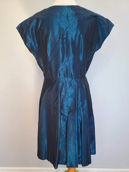 Blue Shiny Iridescent Dress <br> (B-40" W-31" H-48")