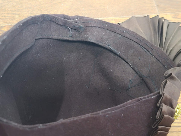 1920s Brown Cloche Hat