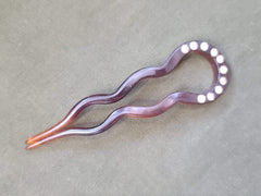 Early Plastic Rhinestone Hair Piece