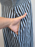 Blue Striped Dress <br> (B-44" W-38" H-48")