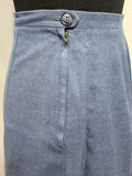 Cornflower Blue Skirt Suit <br> (B-35" W-26" H-39")