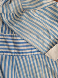 Blue and White Stripe Dress <br> (B-40" W-34.5" H-40")