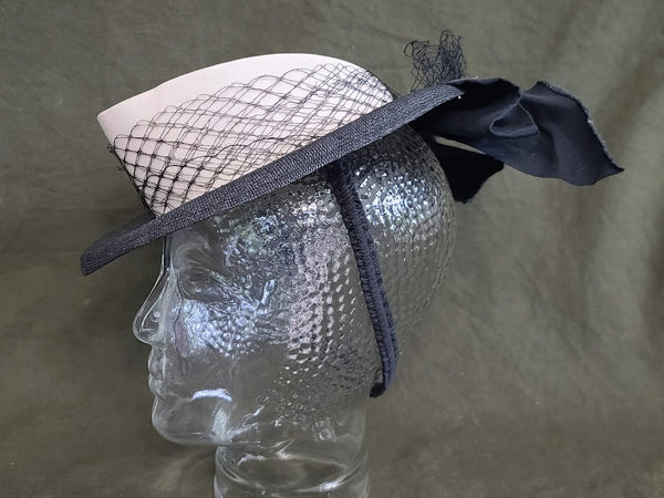 Black and White Tilt Hat