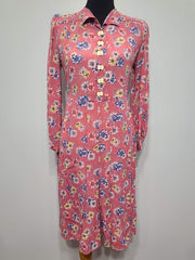 Pink Flower Long Sleeve Dress <br> (B-38" W-33" H-44")