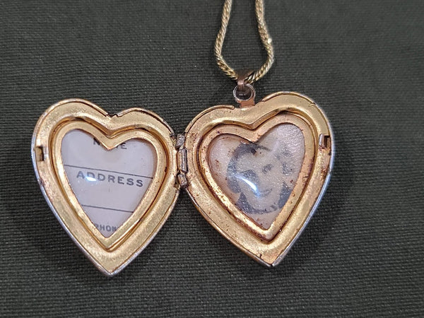US Navy Heart Locket Necklace USN (with photo)