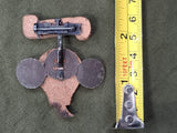 Jumbo Leather Elephant Pin