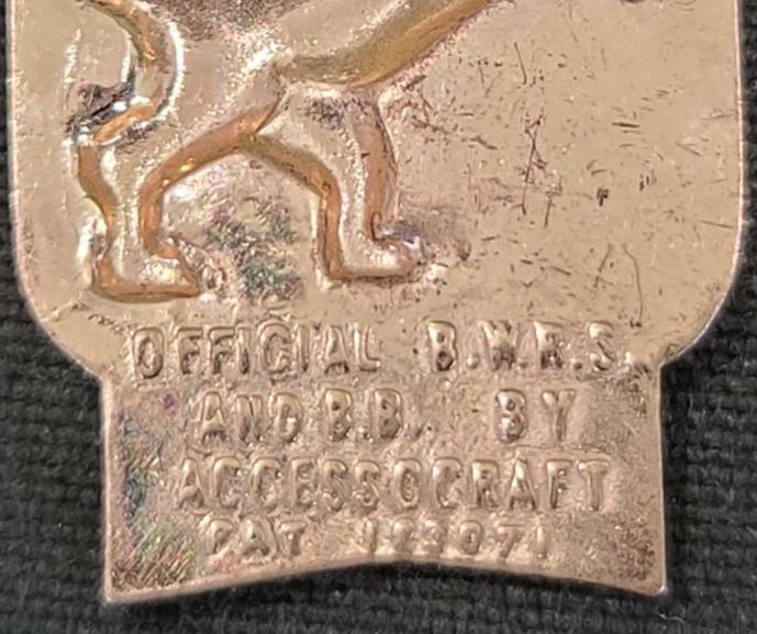 British War Relief Society Lion Pin