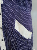 Blue Polka Dot Dress with Ties <br> (B-43" W-36" B-43")
