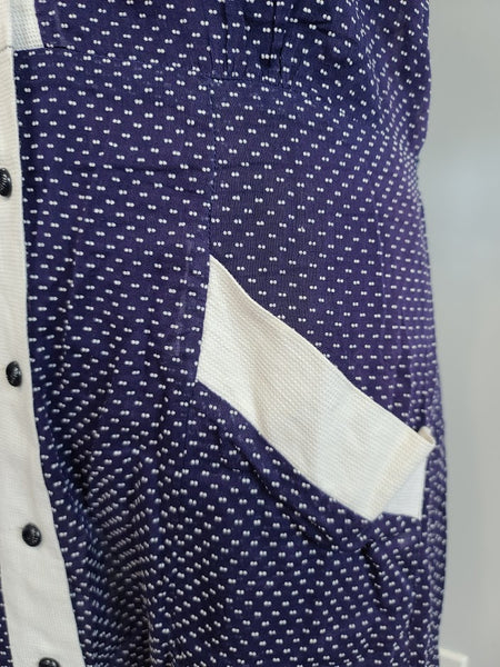 Blue Polka Dot Dress with Ties <br> (B-43" W-36" B-43")
