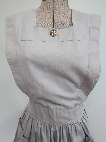 American Red Cross Nurse's Aide Apron with Pin<br> (24.5" Waist)