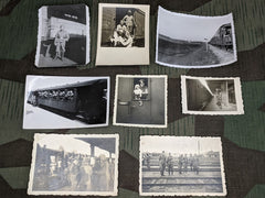 Original Soldiers with Trains Photos Lot of 8