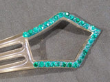 Celluloid Rhinestone Hair Comb