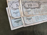 Set of 4 U.S. Military Payment Certificates PW