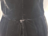 German Black Velvet Dress with Apron <br> (B-34" W-27" H-35")