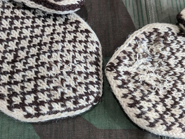 Brown and Cream Colored Mittens