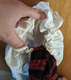 Red and Black Striped Dirndl <br> (B-37" W-27" H-42")