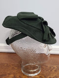 Dark Green Felt Tilt Hat