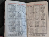 Sonne Brikett 1941 NSDAP Pocket Calendar (with Other Helpful Info)