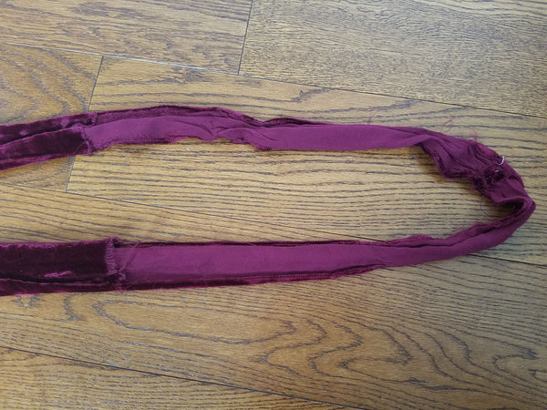 Dark Red Velvet Dress <br> (B-36" W-26")
