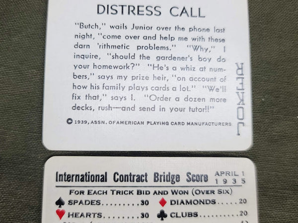 Army & Navy Playing Cards WWII