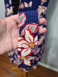 Flower Print Seersucker Wrap Dress <br> (26"-32" Waist)