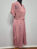 Pink Dress with Lace Inserts <br> (B-43" W-31" H-43")