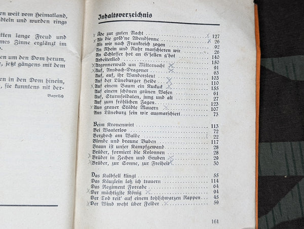 Hitler Jugend HJ Song Book Hand Written Extra Song 1935