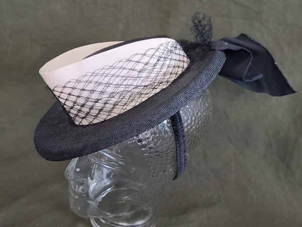 Black and White Tilt Hat