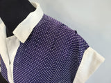 Blue Polka Dot Dress with Ties <br> (B-43" W-36" B-43")