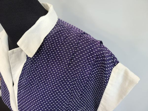 Blue Polka Dot Dress with Ties <br> (B-43" W-36" B-43")