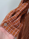 Orange Plaid Dress <br> (B-35" H-27.5" H-38")