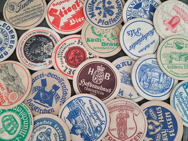 Lot of 5 Vintage German Beer Coasters