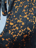German Black and Orange Lace Dress <br> (B-37" W-35" H-37")