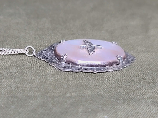 Army Air Corps Mother-of-Pearl Sterling Necklace