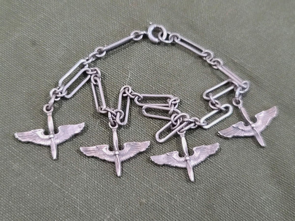 Army Air Corps Charm Bracelet Sterling