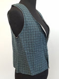 German Teal Plaid Vest