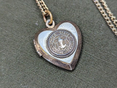 US Maritime Service Merchant Marine Sweetheart Locket Necklace (as-is)