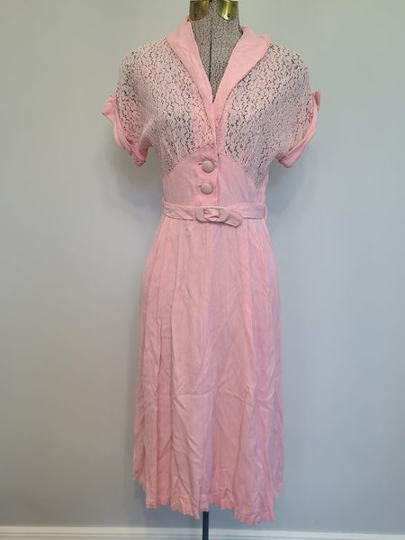 Pink Lace Dress <br> (B-32" W-24.5" H-36")