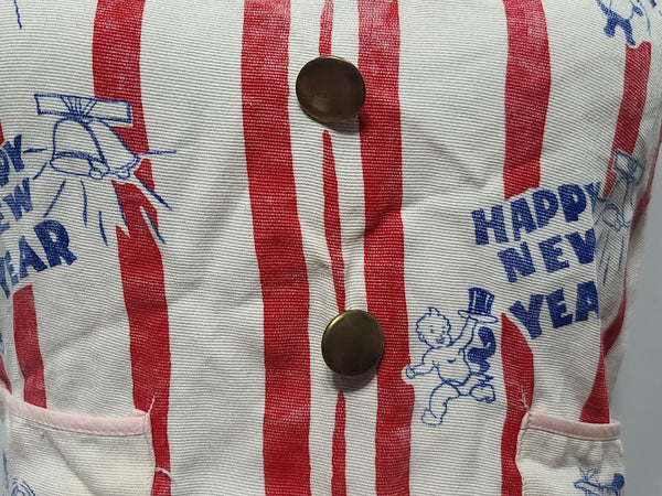 Novelty Print Happy New Year Vest