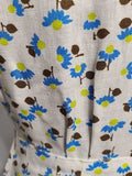 White Dress with Flower Print <br> (B-41" W-32" H-43")