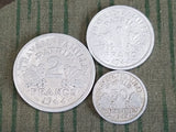 Set of 5 Wartime French Franc Coins