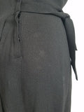 Black Rayon Dress with Army Eagle Button <br> (B-33" W-24" H-33")