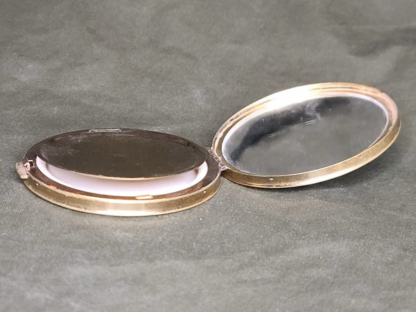 US Army Sweetheart Gold Glitter Compact