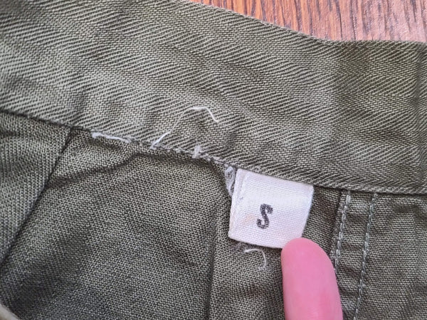 Women's Army HBT Trousers S <br> (23"-26" Waist)