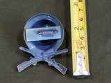 Celluloid Helmet and Rifles Sweetheart Pin