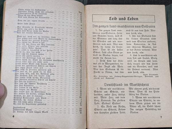 Soldaten Kameraden Song Book