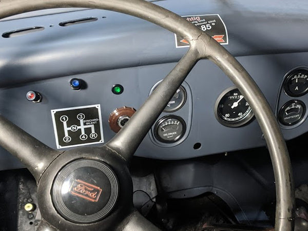 German Ford V3000S Shift Pattern Decal US Transmission